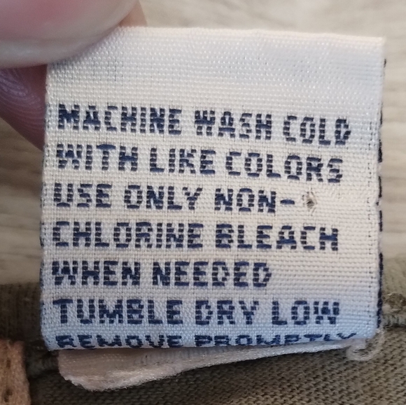 M.K.M Designs Olive green Short Sleeve Round Neck Ruffle Peplum Hem Shirt Top L - Picture 10 of 10